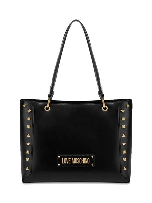 BORSA PU NERO+BORCHIE LOVE MOSCHINO | JC4269PP0MKH0/000
